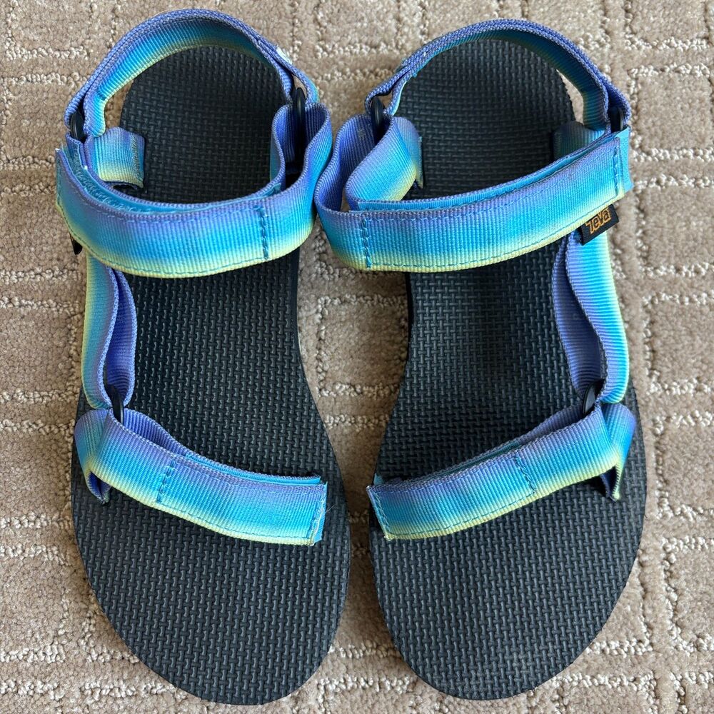 Teva Original Universal Water Sandal Womens 8 Shadow Blue Hike Support Outdoor